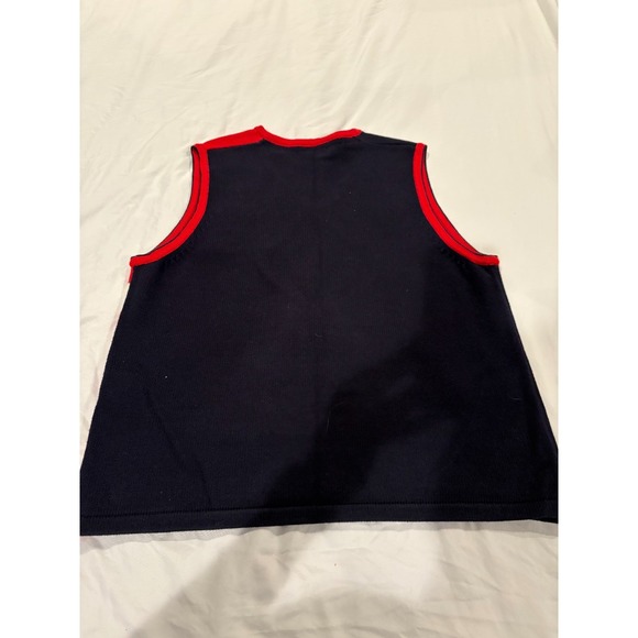 Karen Scott Sport Women's V-Neck Patriotic American Flag Sweater Vest, XL - Picture 6 of 7